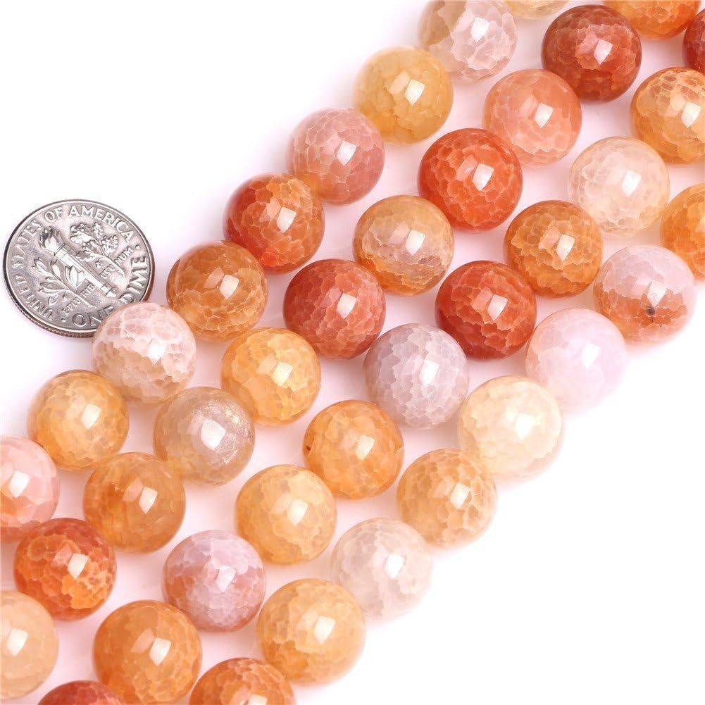 12Mm Natural Indian Agate Beads round Gemstone Loose Beads for Jewelry Making (31-33Pcs/Strand)