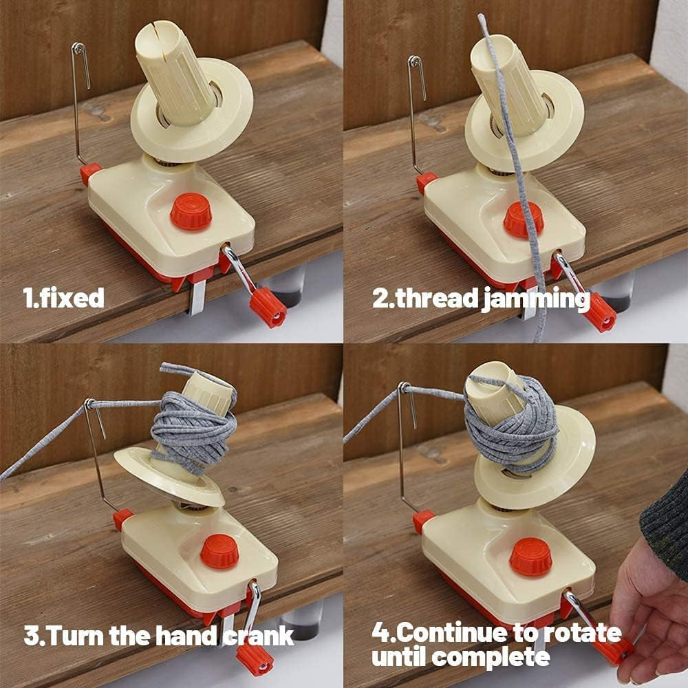 Yarn Winder, Knitting Yarn Ball Winder,Knitting Wool Winder Holder, Swift Table Top Hand Operated Winder,Manual Wool Yarn Cone Ball Winder - 180X135X100Mm