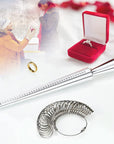 Ring Sizer Measuring Tool,  Aluminum Ring Mandrel Dual Measurement Size Metal Rings Sizers Tools Kit Adjuster for Women Men Rings