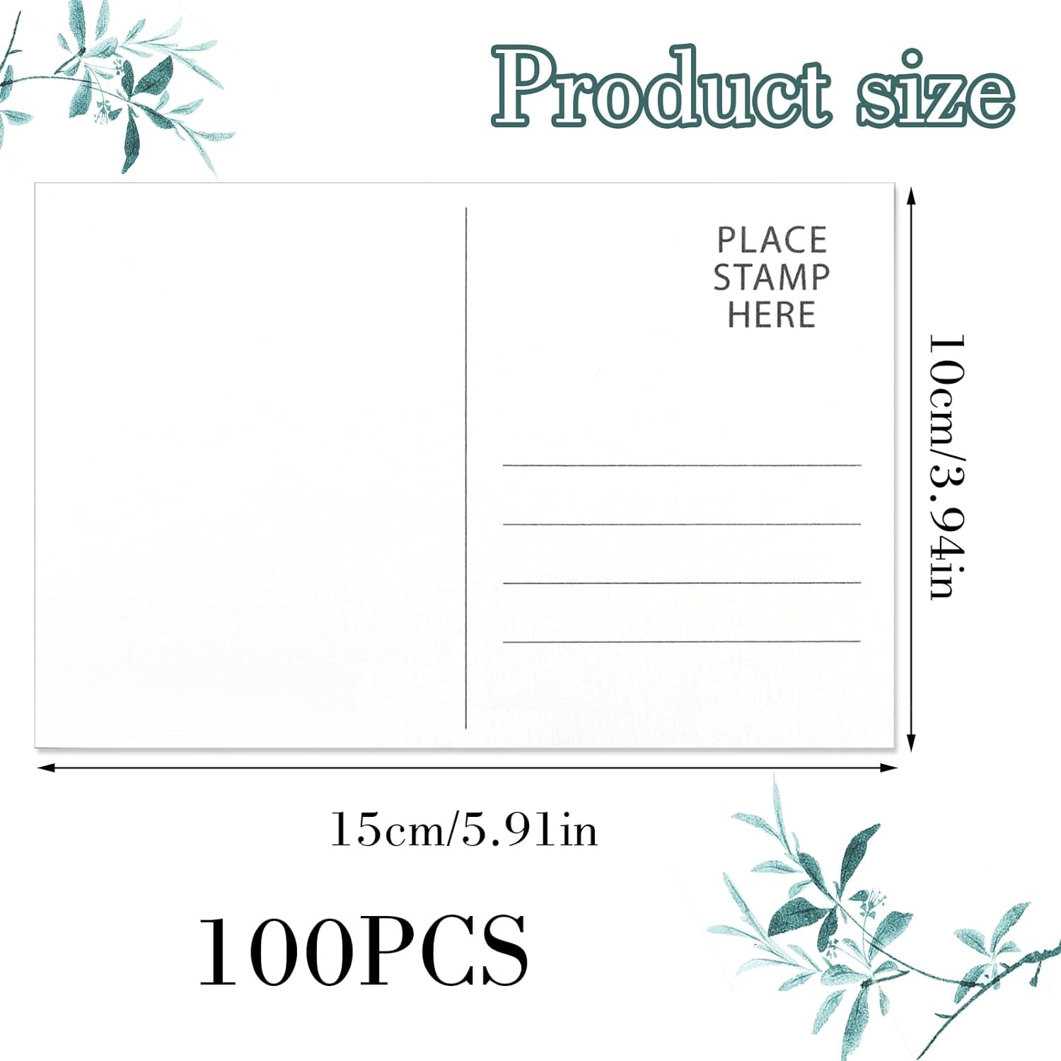 100 Pack Watercolor Postcards 4X6, 140Lb/300Gsm Watercolor Paper Blank Postcards Watercolor Cards for DIY, Mailing, Painting, Invitations, Gift Cards
