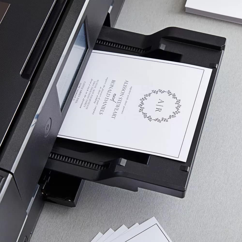 White Thick Paper Cardstock - 80 Lb Card Stock (216 Gsm) | 8.5 X 11 Inch | 50 Sheets | Heavyweight Cover Stock for Business Cards, Art, Invitations, Stationery Printing