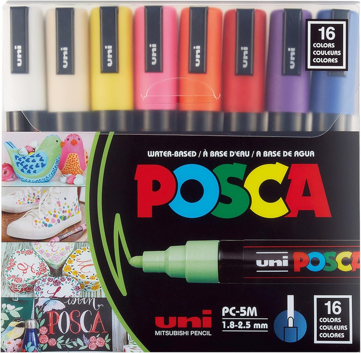 Paint Marker Pen - PC-5M Extra Fine 1.8-2.5 Mm, 16 Colors