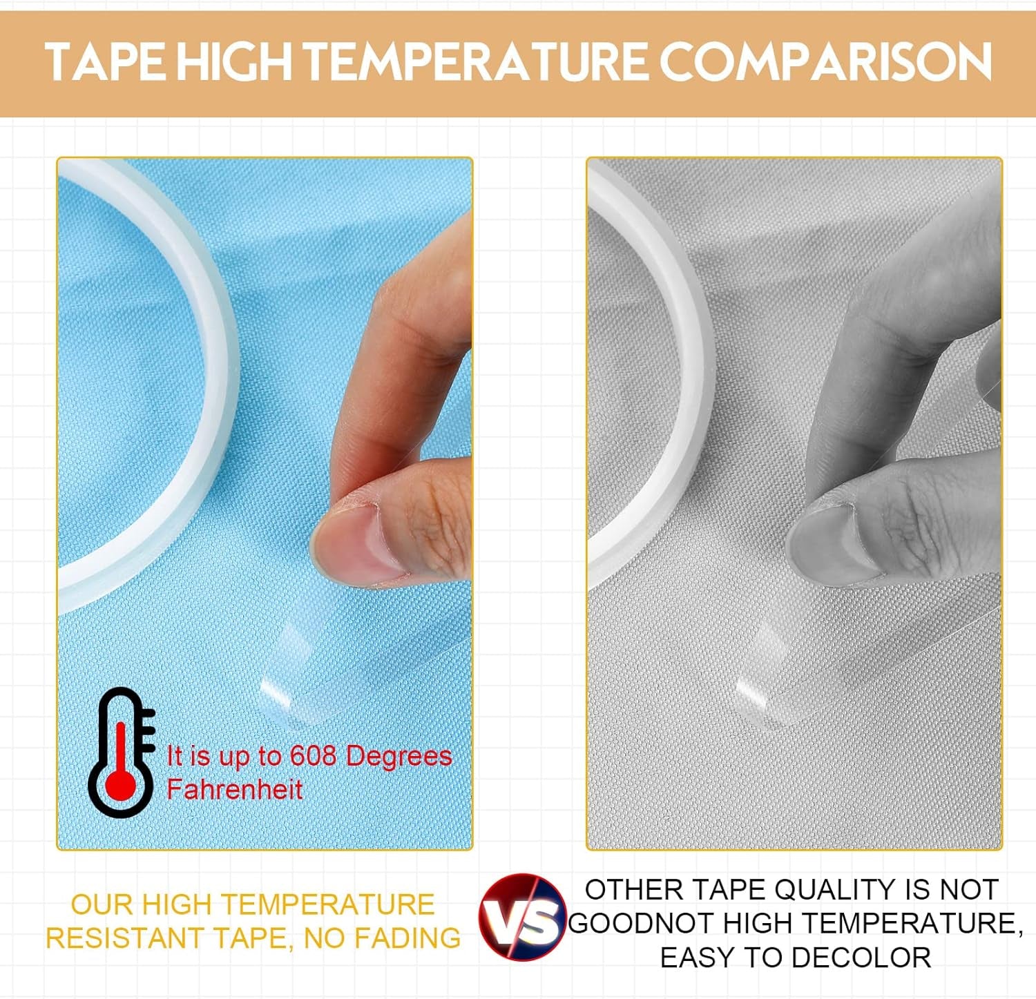 3 Sizes Pressing Pillow for Heat Press with 1 Heat Press Transfer Paper and 2 Roll of Tape Heat Press Pillow Bundle for Ironing T-Shirts and Screen Print (White)