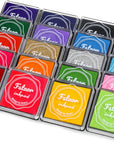 20 Colors Washable Ink Pads for Kids Rubber Stamps, Fingerprint Crafts Stamp Pad for Kids, Paper, Scrapbook, Fabric, Wood (Pack of 20)