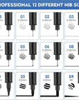 Black Drawing Pens,12 Art Pens Set,Fineliner Ink Pens,Art Markers,Manga Pens,Technical Pens for Sketching,70337