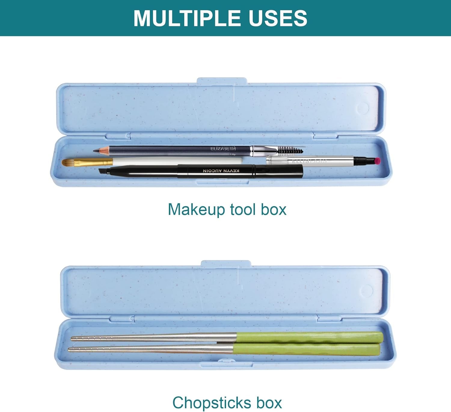 Small Pencil Box - Plastic Pencil Case - Pencil Cases for Adults,Pencil Case Aesthetic,Multipurpose Brushes Box, Cosmetic Pencil Cases,Travel Toiletry Cases