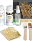 100PCS Gold Leaf Sheets for Gilding Painting DIY Craft Non Fading Non Oxidising 6.1X5.3In