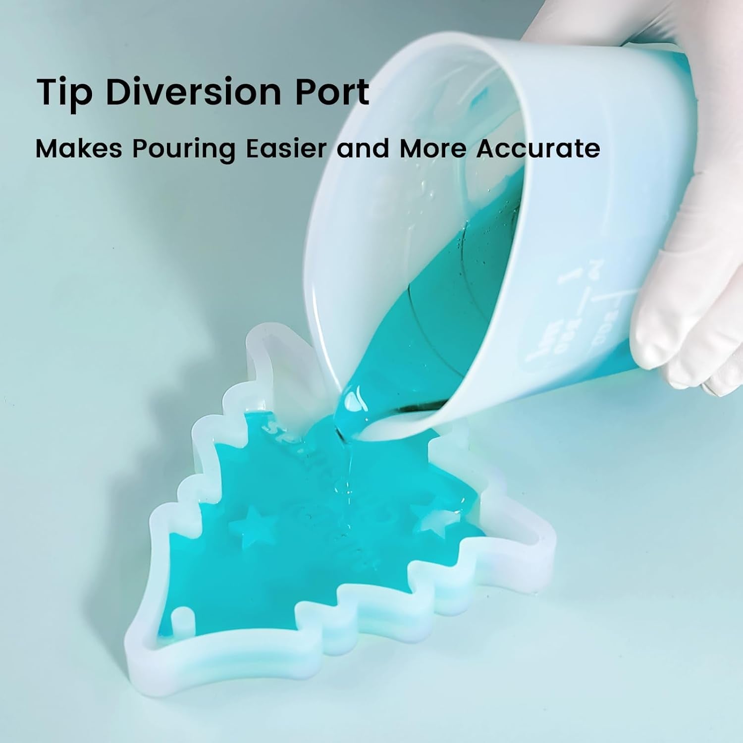 36PCS Silicone Measuring Cup Tool Kit - 250Ml/8Oz &amp;100Ml Resin Mixing Cup, Silicone Stir Sticks Pipettes,Easy to Clean,Non-Toxic Epoxy Resin Supplies for Molds,Paint,Jewelry Making