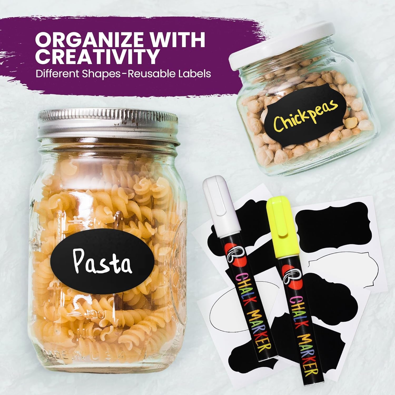 Liquid Chalk Markers - 8 Pack Neon Colors - 6Mm Chalk Pens with Reversible Tip for Blackboards, Chalkboards, Glass, and Windows