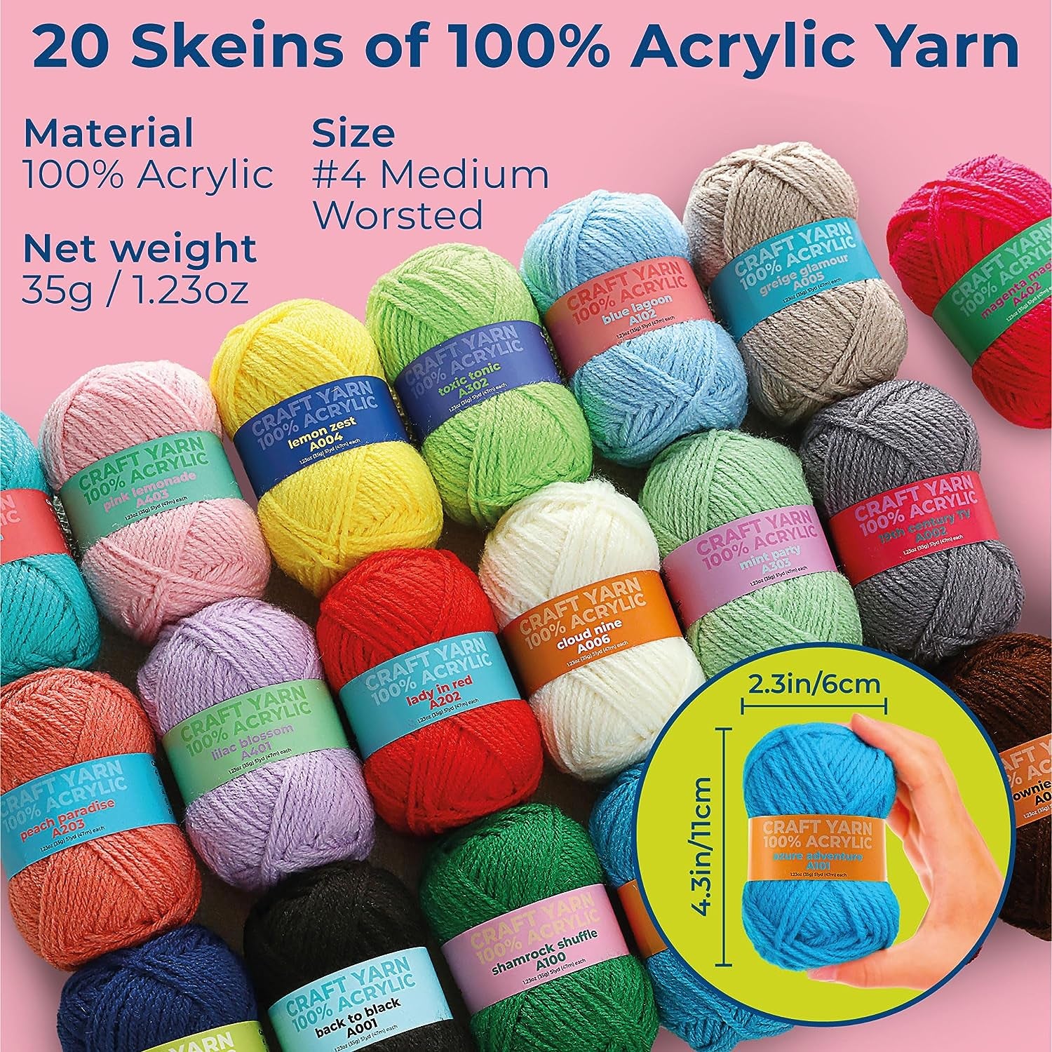 Ultimate Beginner Crochet Kit for Adults and Kids - Learn to Crochet with Complete Crochet Starter Kit - Perfect Crocheting Kit for Beginners - Includes 20 Yarn Skeins, 9 Hooks, Crochet Book