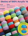 Ultimate Beginner Crochet Kit for Adults and Kids - Learn to Crochet with Complete Crochet Starter Kit - Perfect Crocheting Kit for Beginners - Includes 20 Yarn Skeins, 9 Hooks, Crochet Book