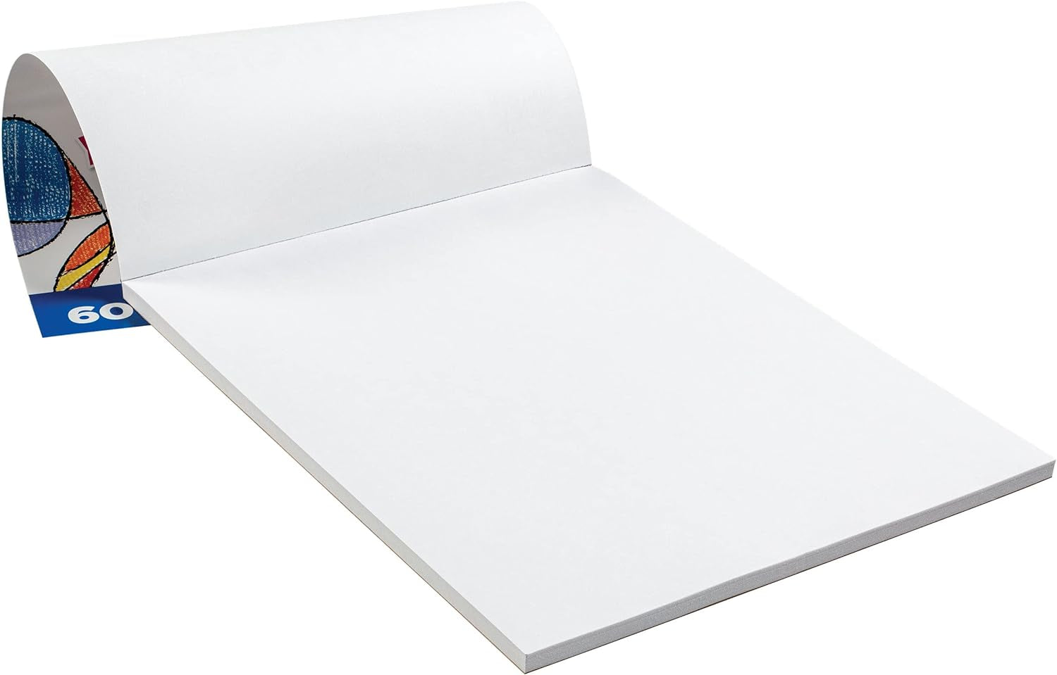 (Formerly Art Street) Drawing & Color Paper Pad, White, Beginner Weight, 9" X 12", 60 Sheets