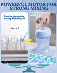 Upgraded Auto Resin Mixer, Hands-Free Easy Clean Epoxy Resin Mixer with Silicone Mixing Cup, Rechargeable Electric Epoxy Resin Mixer for 24Fl.Oz, for Epoxy Resin(Patented)