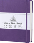Art Sketch Book, Square 156 Pages 8 X 8 Inch, Hardcover Leather Artist Sketchbook, Blank Sketch Pad for Drawing, Painting Supplies, Thick 160Gsm Cream Paper, Boxed for Gifts