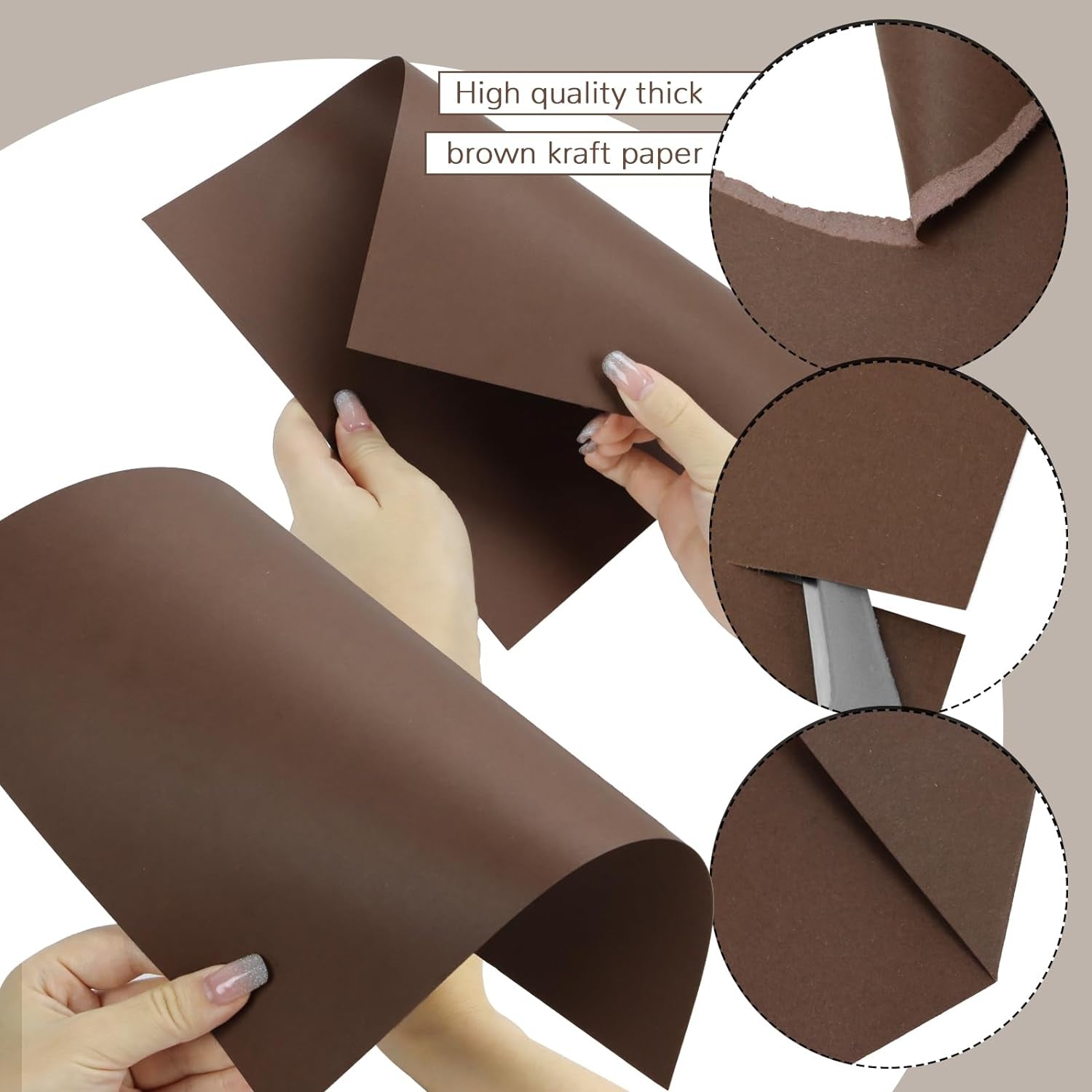 200 PCS Dark Brown Cardstocks 8.5 X 11 Inch, Letter Size Thick Kraft Card Stock Paper Cover for Cards Making Invitations and DIY Craft Projects,