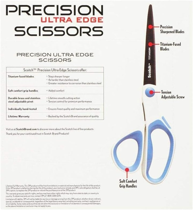 8-Inch Precision Ultra Edge Scissors, 3-Pack (1458-3)