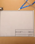 10 Sheets Architectural Vellum Paper Translucent White Vellum Sheets Drafting Paper Rag Vellum with Border and Title Block (18 X 24 Inches)