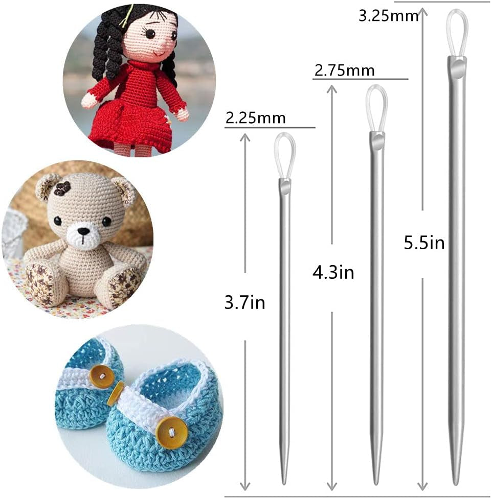 35Pcs Yarn Needle Tapestry Needles,Darning Needle Yarn Needles,Big Eye Blunt Knitting Needles with Stitch Markers for Knitting Crocheting