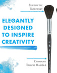 Aqua Elite Paintbrush, Size 3/4 Inch, Matte Black