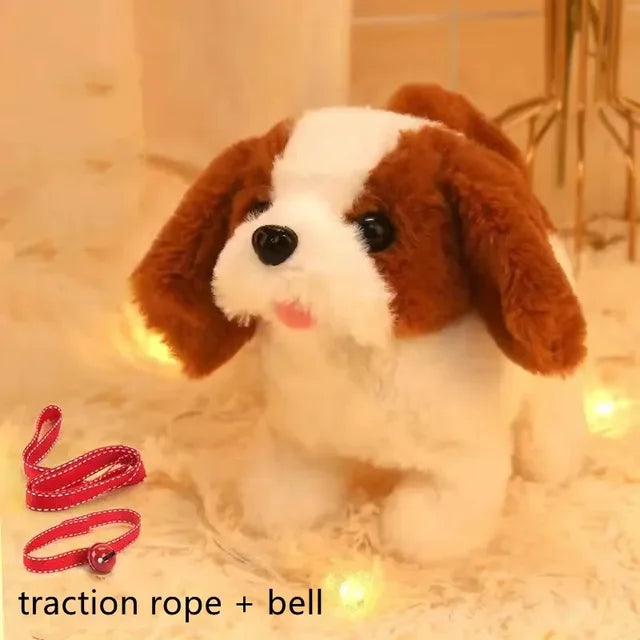 Adorable Walking &amp; Barking Plush Puppy: Interactive Electronic Pet Toy for Kids