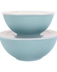 Mainstays - Blue 4-Piece Eco-Friendly Recycled Plastic Serve Bowl Set