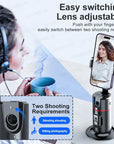 P02 360 Rotation Gimbal Stabilizer, Follow-up Selfie Desktop Face Tracking Gimbal for Tiktok Smartphone Live,with Remote Shutter
