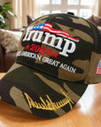 Trump 2024 Keep America Great Baseball Cap Embroidery MGA Hat Donald Trump Patriots President Hat for Trump Supporter Truck Caps
