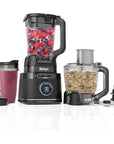 Ninja TB401 Power Blender + Processor Pro, Chopping & Smoothies, 72 oz. Pitcher, 64 oz. Food Processor, 24 oz. To-Go Cup, Black