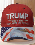 Trump 2024 Keep America Great Baseball Cap Embroidery MGA Hat Donald Trump Patriots President Hat for Trump Supporter Truck Caps