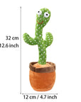 Dancing Cactus Plush Toy Doll Electronic Recording Shake With Song Funny Gift US