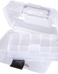 6890AG Small Project Box, Portable Art & Craft Organizer with Lift-Out Tray, [1] Plastic Storage Case, Clear