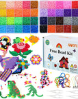 25000 Mini Fuse Beads Kit, 2.6Mm Beads, Tiny Melty Beads in 48 Colors for Boys and Girls, Fuse Beads Set with 4 Pegboards, 3 Tweezers, 3 Ironing Paper for Arts, Crafts & Gifts