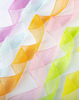 6 Spools Ribbon Sheer Chiffon Ribbon Gift Wrapping Ribbon Summer Ribbon Organza Ribbon for Crafts, 1 Inch Wide 60 Yards