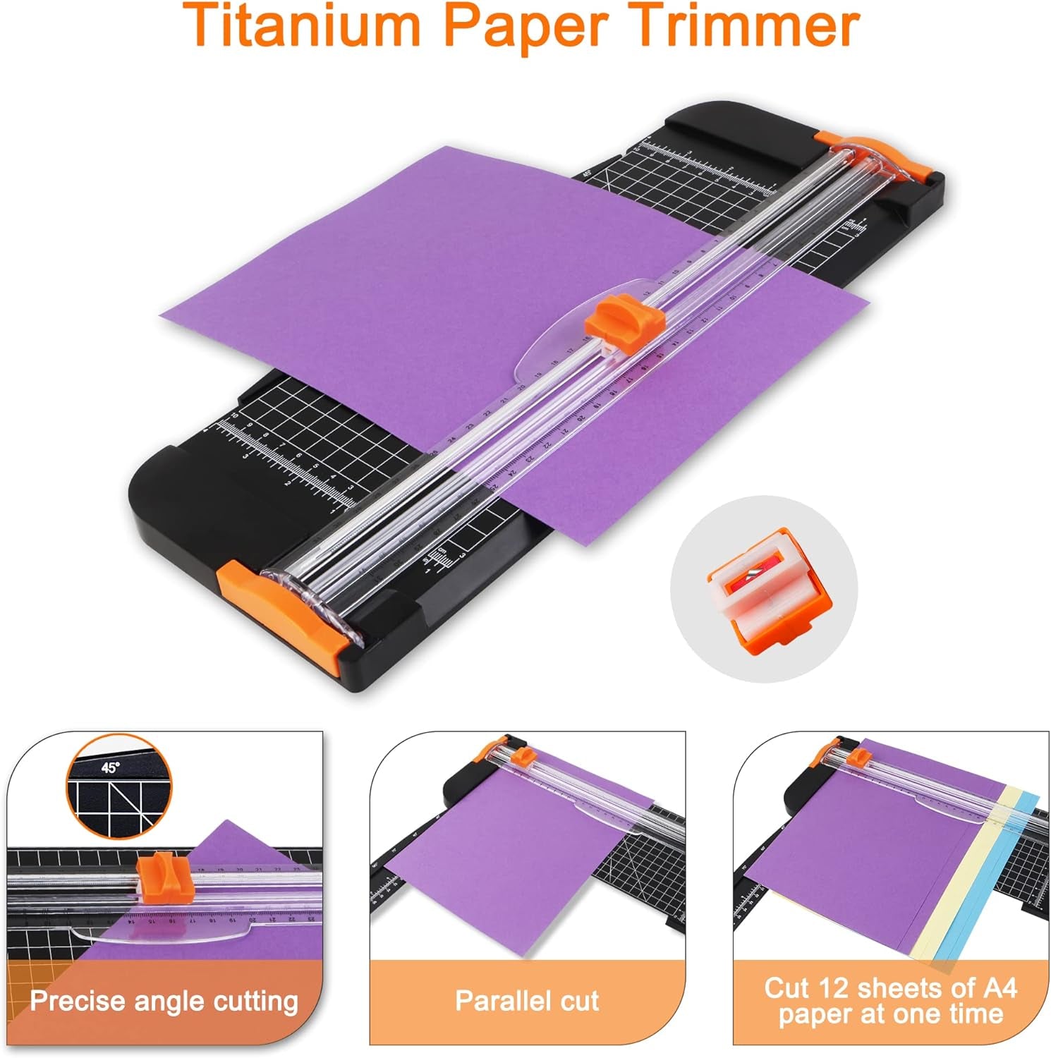 27PCS Craft Weeding Tools for Vinyl Kit,Utility Knife Vinyl Weeding Tool Set with 12Inch Paper Cutter Trimmer for Scrapbooking,Silhouettes,Cameos,Diy Art Crafting,Cutting,Splicing,Cardstock