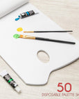 - Paper Palette Pad - 50 Removable and Disposable Sheets for Painters - 80Gsm, 24Lb - Paint Mixing Palette for All Paints (Oil, Acrylic, Watercolor,...)