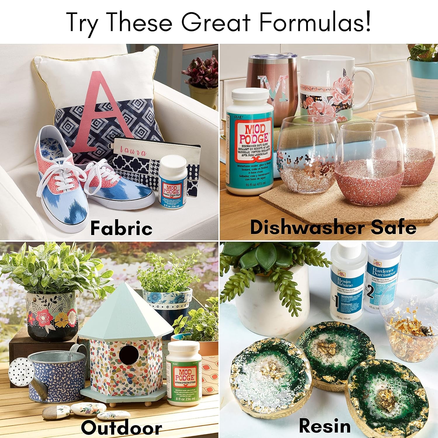 Gloss Sealer, Glue & Finish: All-In-One Craft Solution- Quick Dry, Easy Clean, for Wood, Paper, Fabric & More. Non-Toxic - Craft with Confidence, Made in USA, 32 Oz., Pack of 1