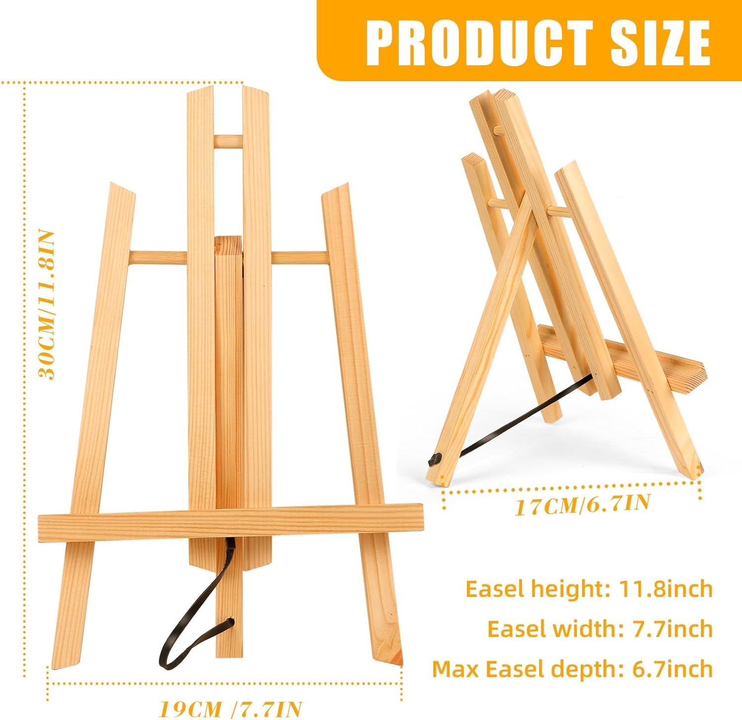20 Pack 11.8"" Wooden Easel, Easel Stand for Painting, Tabletop Easel for Artist/Students/Beginners, Portable Canvas Photo Picture Sign Holder, EAS20-01