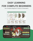 4 Stage Embroidery Kit for Beginners Adults, Easy to Learn 38 Different Stitches from Instruction & Video, Needlepoint Kits for Adults with Stamped Embroidery Patterns.