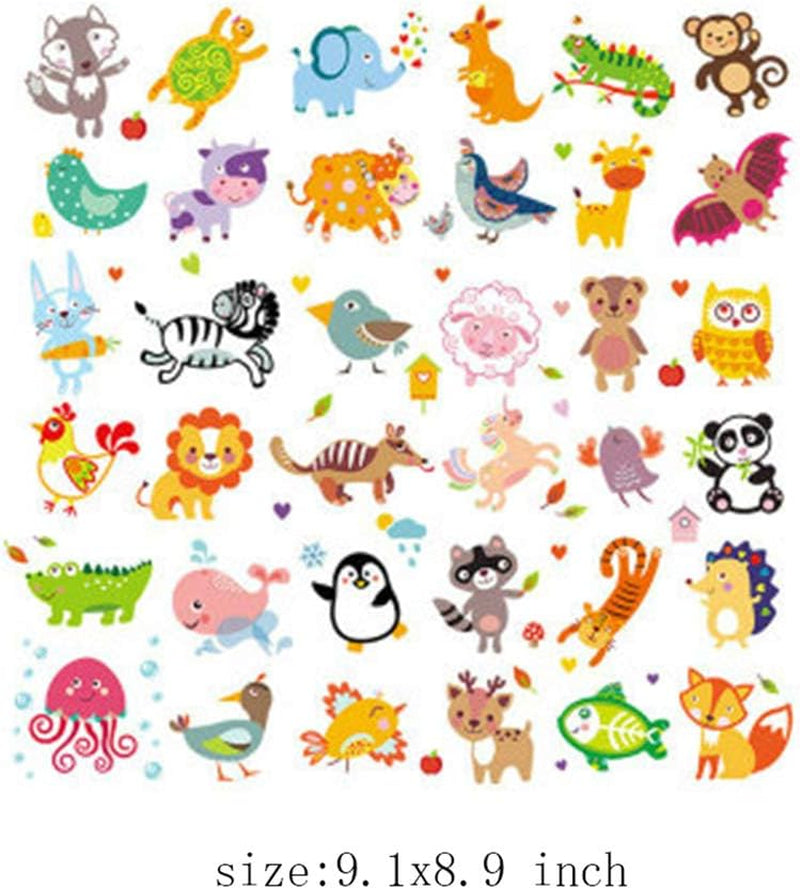 Animal Patches Stickers Butterfly Fox Lion Bear Fish Heat Transfers Iron on Appliques for Kids Babies Clothes Jeans T-Shirt Decorations