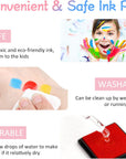 20 Colors Washable Ink Pads for Kids Rubber Stamps, Fingerprint Crafts Stamp Pad for Kids, Paper, Scrapbook, Fabric, Wood (Pack of 20)