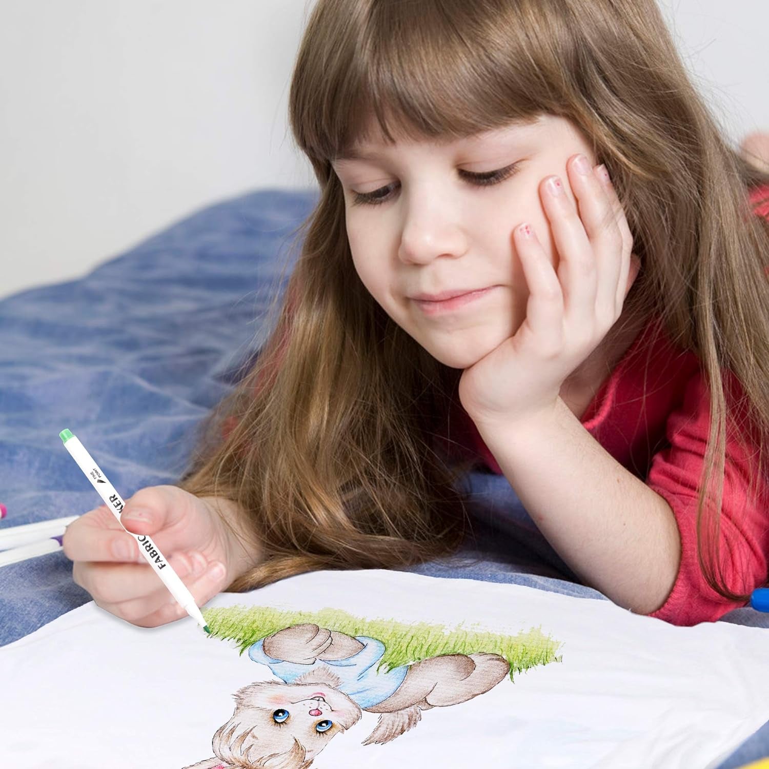 Fabric Markers, 36 Colors Permanent Fabric Pens for Writing Painting on T-Shirts Clothes Sneakers Canvas, Child Safe & Non-Toxic for Kids Adults