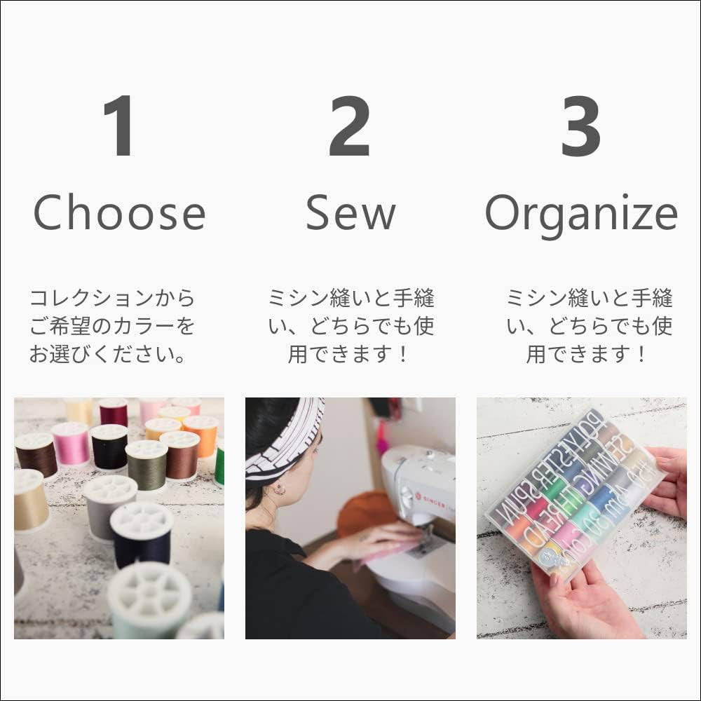 30 Color Handy Polyester Sewing Threads 45 M / 50 Yds Each [ 93011 ]