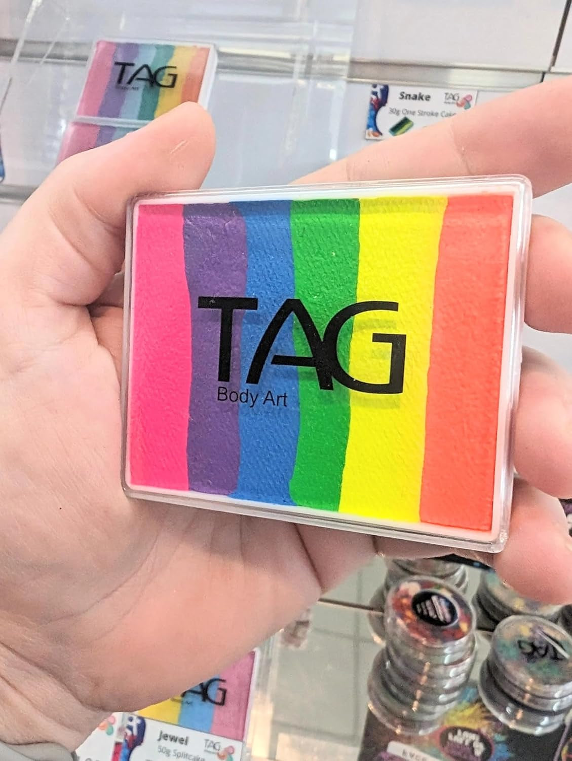 TAG Face and Body Paint Split Cake 50G Neon Rainbow