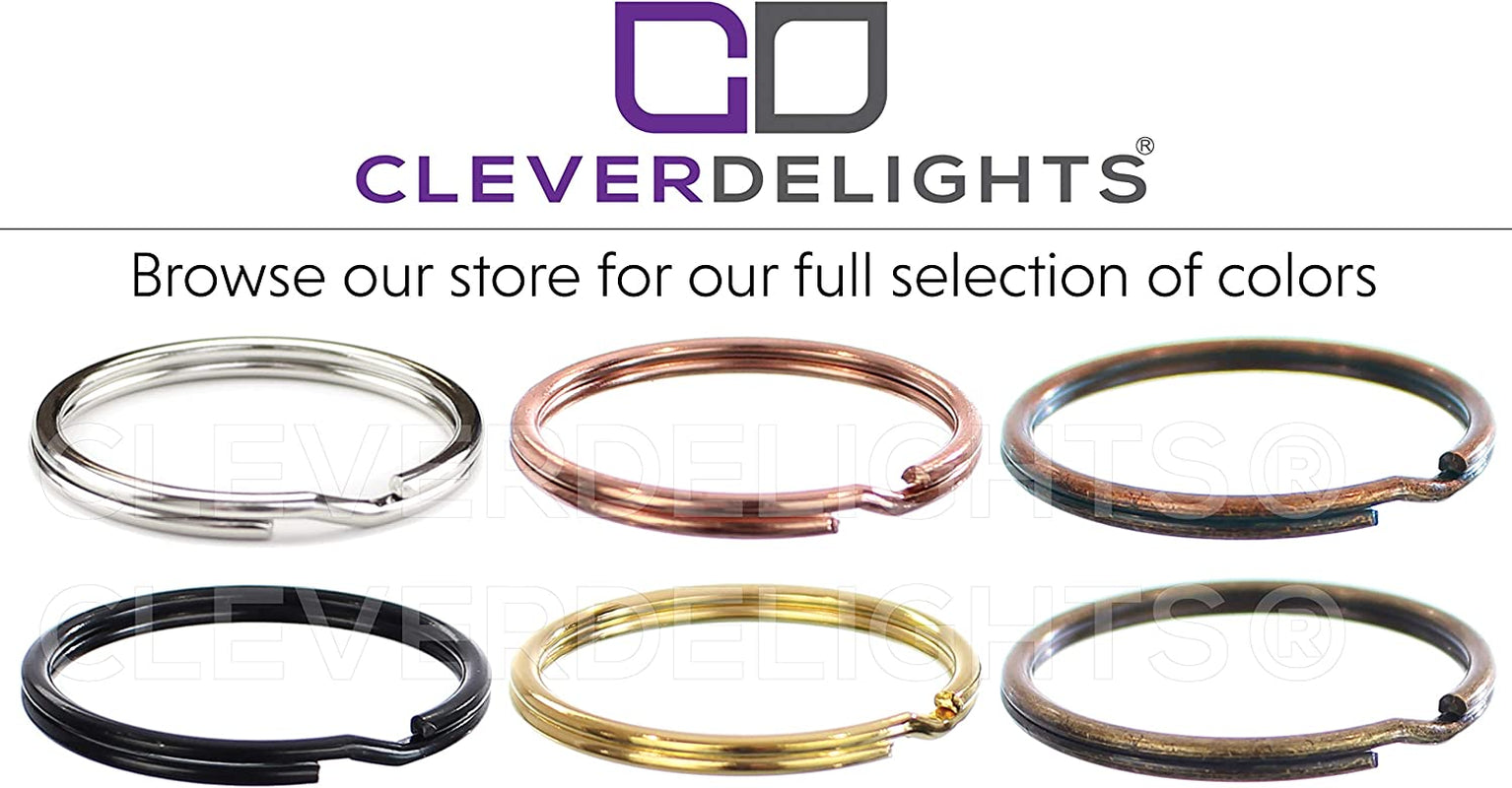 2" Key Rings - 10 Pack - Large Split Key Rings - Strong Key Chain Ring Connector - 2 Inch