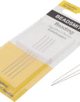 English Beading Needles, Size 12, 4 Needles per Card, Made in England, Use for Loom Weaving Beadwork, Off-Loom Stitching and Jewelry Making with Seed Beads