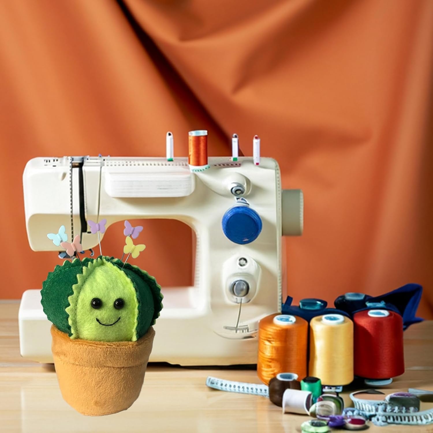 Cute Pin Cushion for Sewing (1 Piece) Needle Holder Pin Cushions for Sewing Pin Cushion with Butterfly Pin Sewing Accessories and Supplies