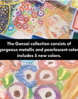 GANSAI TAMBI Watercolor Paint 24 Colors Set “Metallic Colors”, Professional-Quality, for Beginners Artists, Kids, Adults, Made in Japan