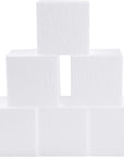 Silverlake Craft Foam Block - 6 Pack of 4X4X4 Foam Cubes, EPS Polystyrene Blocks for Crafting, Modeling, Art Projects and Floral Arrangements - Sculpting for DIY School & Home Art Projects (6 Pack)