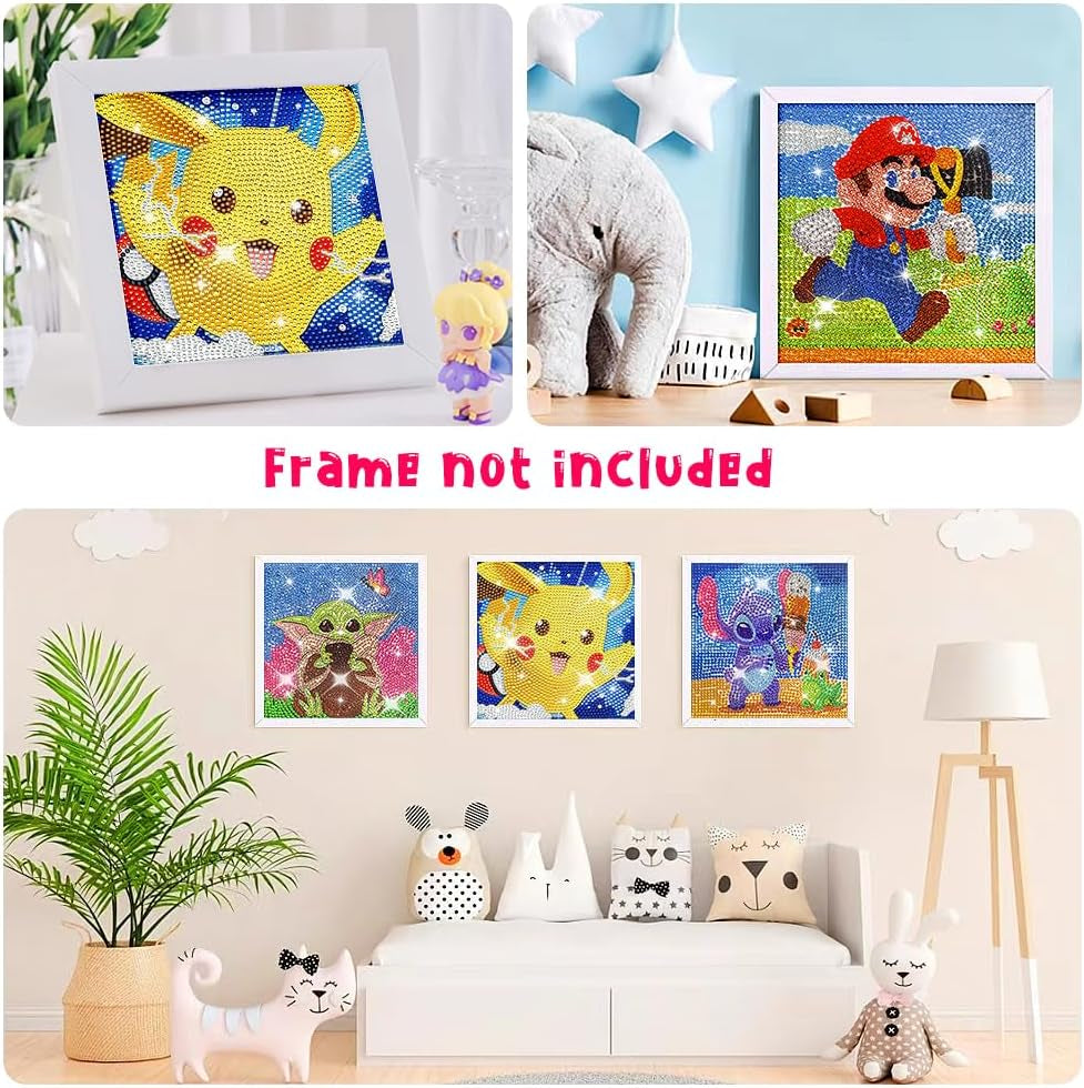 Diamond Kits for Kids Adults 4 Pack 5D Diamond Full Drill Diamond Art for Kids Ages 6-8-10-12 and Beginners