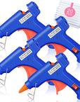 Mini Hot Glue Gun with Glue Sticks for Class Projects Small Hot Melt Gun for Kids Low Temp Glue Gun with Rubber Protector Craft Glue Gun for DIY Arts, Sealing, Home Repairs, 20 W (4 Pieces)